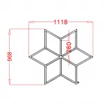 Профильный составной сотовый светодиодный светильник SOTO ZT6110-2 54W 6500К L18 от ImperiumLoft