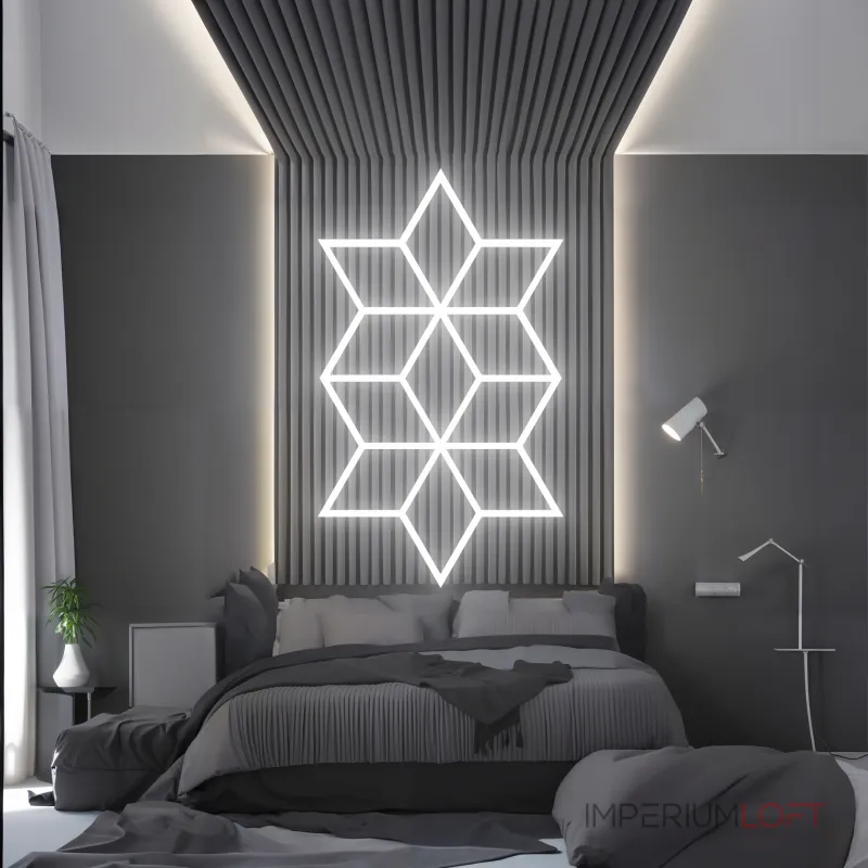 Профильный составной сотовый светодиодный светильник SOTO ZT6111 90W 6500К L30 от ImperiumLoft