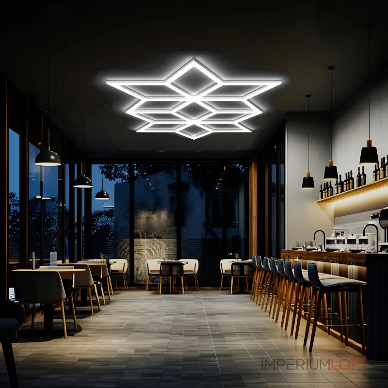 Профильный составной сотовый светодиодный светильник SOTO ZT6111 90W 6500К L30 от ImperiumLoft