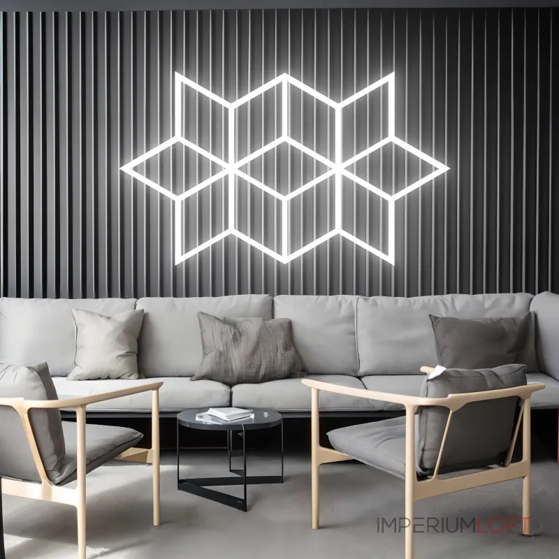 Профильный составной сотовый светодиодный светильник SOTO ZT6111 90W 6500К L30 от ImperiumLoft