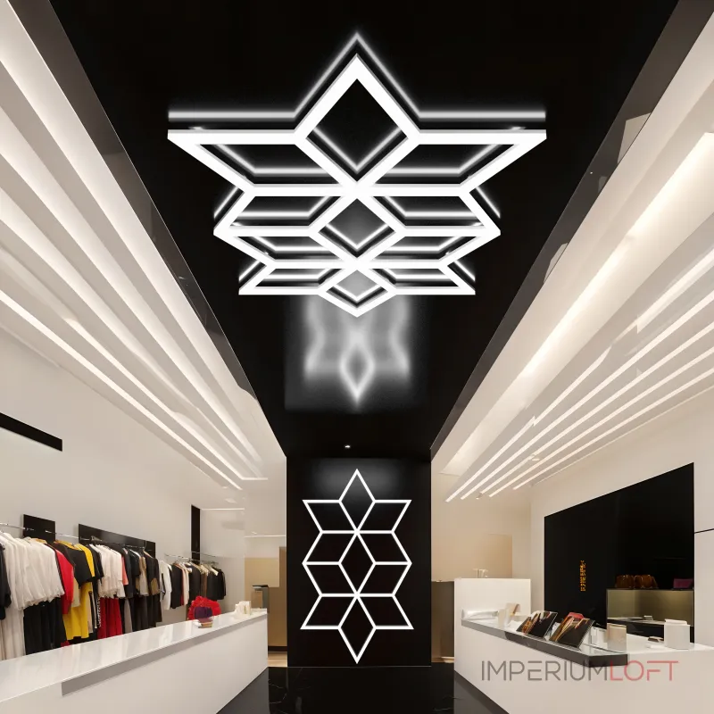 Профильный составной сотовый светодиодный светильник SOTO ZT6111 90W 6500К L30 от ImperiumLoft