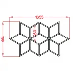 Профильный составной сотовый светодиодный светильник SOTO ZT6111 90W 6500К L30 от ImperiumLoft