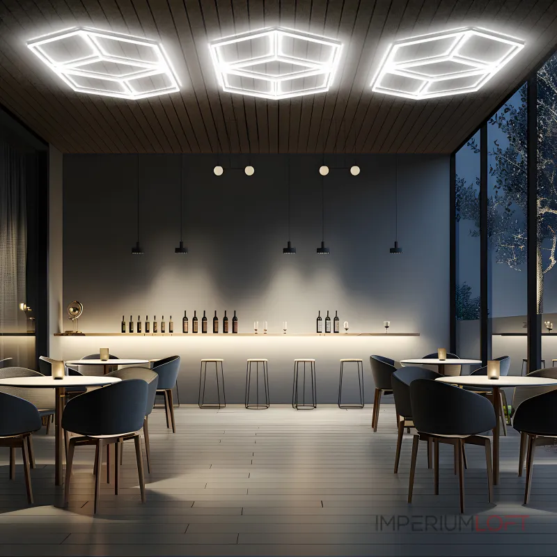 Профильный составной сотовый светодиодный светильник SOTO ZT6112 120W 6500К L14 от ImperiumLoft