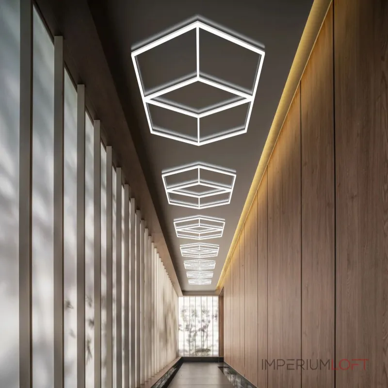 Профильный составной сотовый светодиодный светильник SOTO ZT6112 120W 6500К L14 от ImperiumLoft