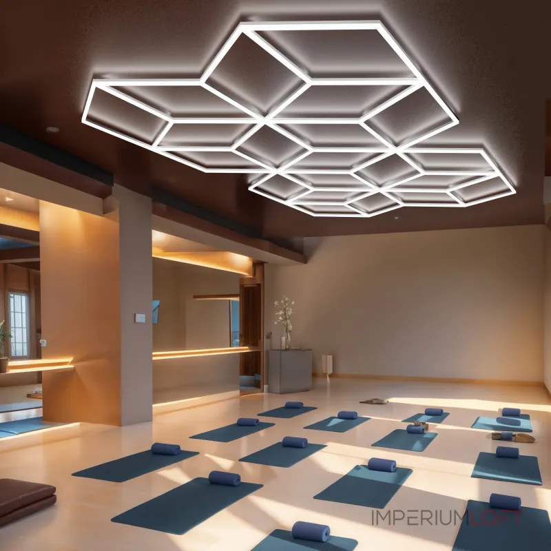 Профильный составной сотовый светодиодный светильник SOTO ZT6113 447W 6500К L52 от ImperiumLoft