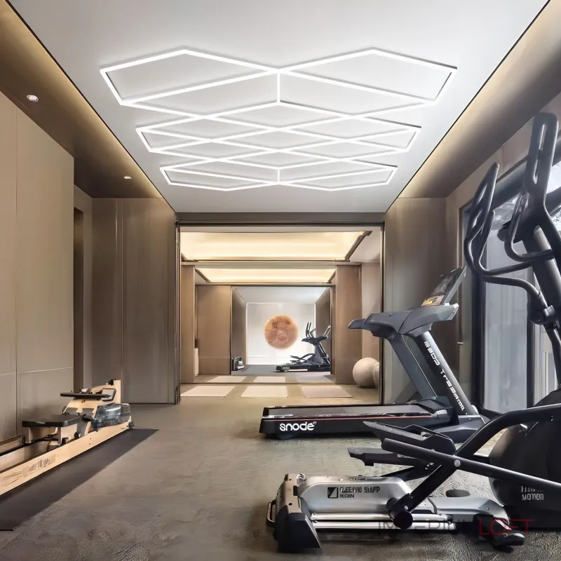 Профильный составной сотовый светодиодный светильник SOTO ZT6114 412W 6500К L48 от ImperiumLoft