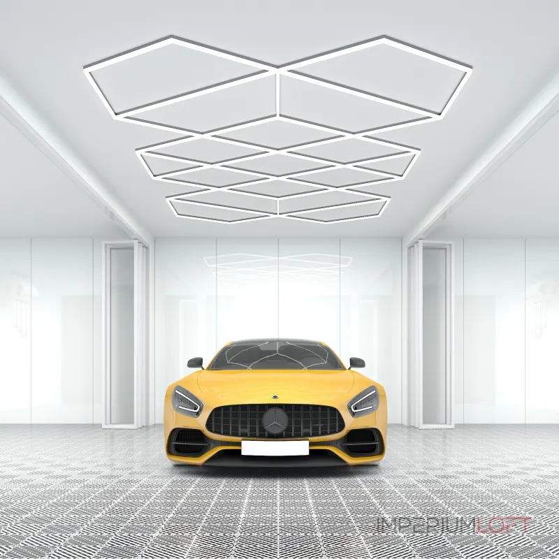 Профильный составной сотовый светодиодный светильник SOTO ZT6114 412W 6500К L48 от ImperiumLoft