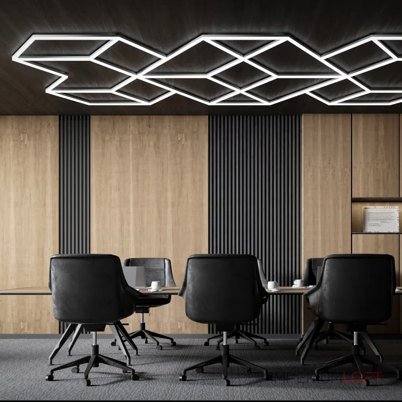 Профильный составной сотовый светодиодный светильник SOTO ZT6115 412W 6500К L48 от ImperiumLoft