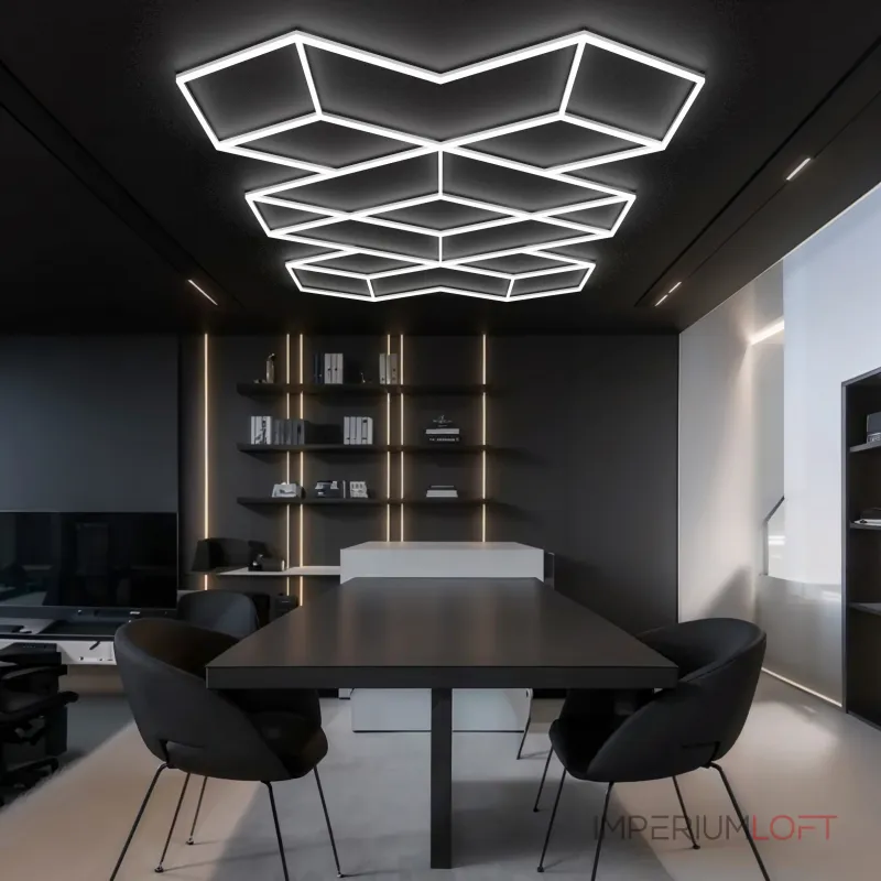 Профильный составной сотовый светодиодный светильник SOTO ZT6115 412W 6500К L48 от ImperiumLoft