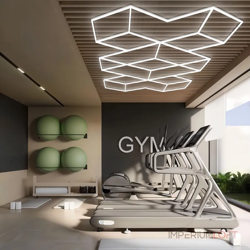 Профильный составной сотовый светодиодный светильник SOTO ZT6115 412W 6500К L48 от ImperiumLoft