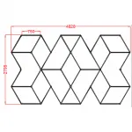 Профильный составной сотовый светодиодный светильник SOTO ZT6115 412W 6500К L48 от ImperiumLoft