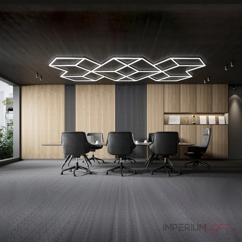 Профильный составной сотовый светодиодный светильник SOTO ZT6115 412W 6500К L48 от ImperiumLoft