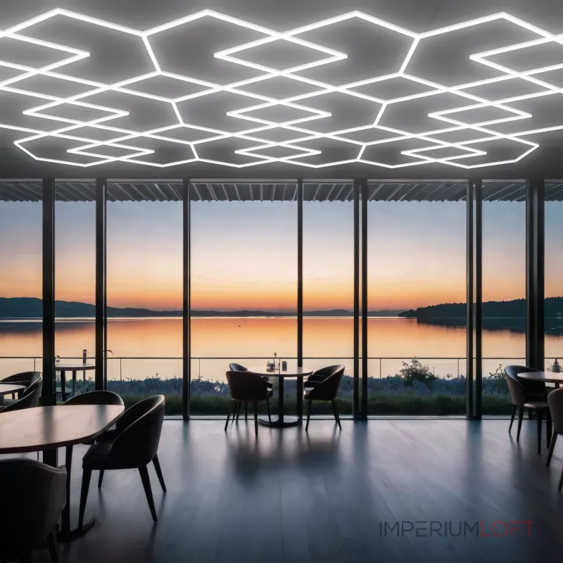 Профильный составной сотовый светодиодный светильник SOTO ZT6116 361W 6500К L42 от ImperiumLoft