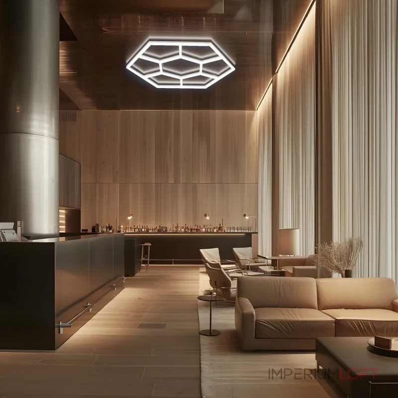 Профильный составной сотовый светодиодный светильник SOTO ZT6130 72W 6500К L24 от ImperiumLoft