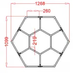 Профильный составной сотовый светодиодный светильник SOTO ZT6130 72W 6500К L24 от ImperiumLoft