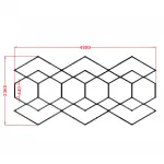Профильный составной сотовый светодиодный светильник SOTO ZT6135 395W 6500К L79 от ImperiumLoft