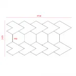 Профильный составной сотовый светодиодный светильник SOTO ZT6137 345W 6500К L69 от ImperiumLoft