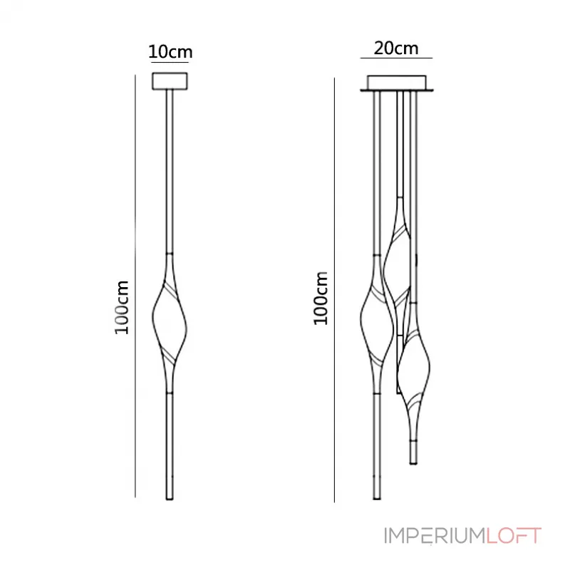 Подвесной светильник PEZZO D10 от ImperiumLoft