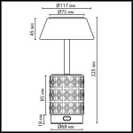Настольная лампа беспроводная Odeon Light Lulu 5454/6TL от ImperiumLoft
