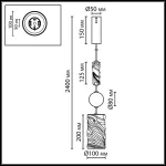 Подвесной светильник Odeon Light Riviera 5450/18LB от ImperiumLoft