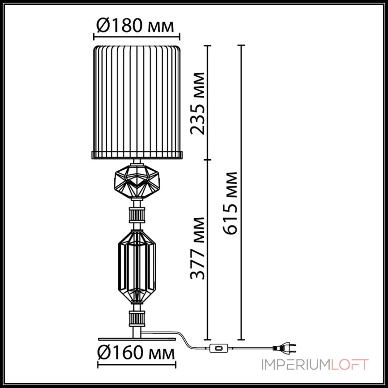 Настольная лампа Odeon Light Terra 5414/1T от ImperiumLoft