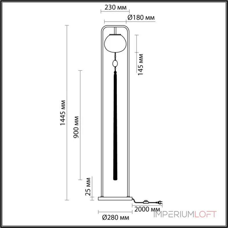 Торшер Odeon Light Modern 7065/10WL от ImperiumLoft