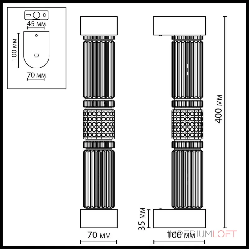 Настенный светильник Odeon light L-vision 5455/12WL от ImperiumLoft Настенный светильник Odeon light L-vision 5455/12WL от ImperiumLoft