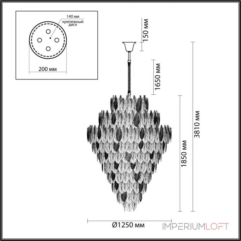 Подвесная люстра Odeon Light HALL ODL24 509 5052/86 E14 86*25W LACE 