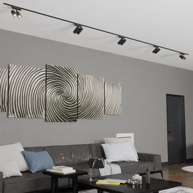 Трековый светильник SMAL Novotech SHINO NT23 051 359108 IP20 LED 4000K 2*8W 48V 1360Лм SMAL Чёрный от ImperiumLoft