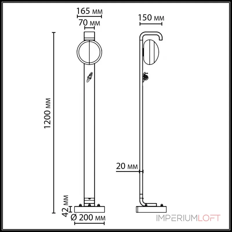 Уличный наземный светильник Odeon light Nature 5434/1FA от ImperiumLoft