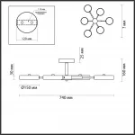 Потолочная люстра Lumion LEDIO LN23 067 5659/99CL LED 108W 3000-6000K 5773Лм 220V MIKA