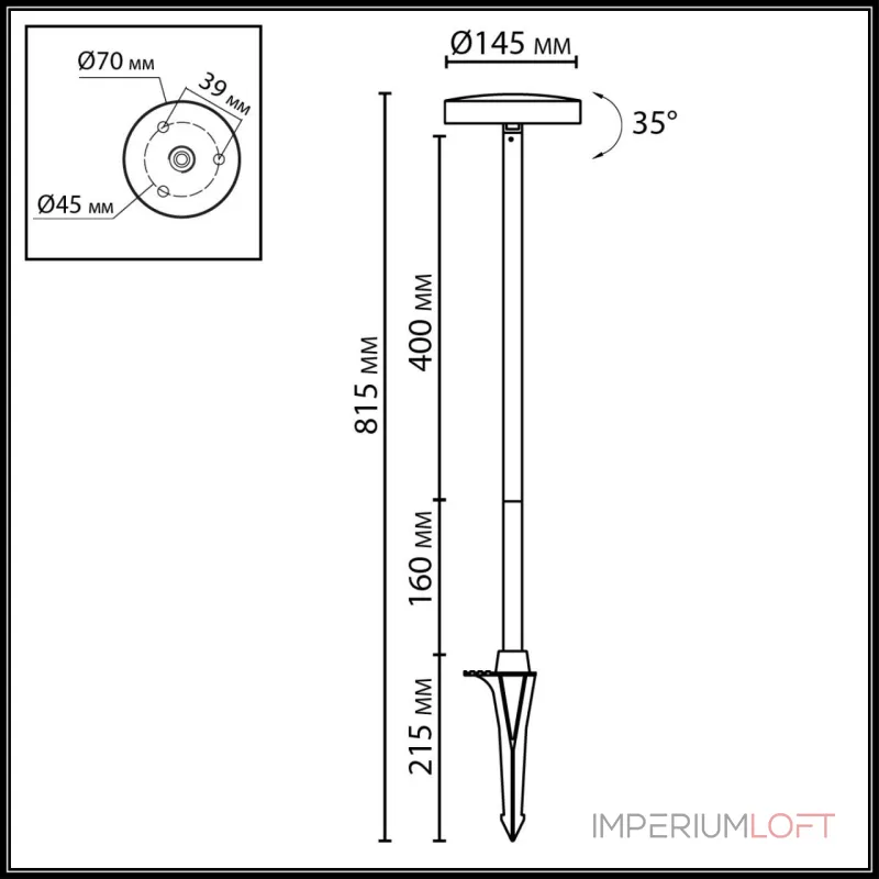 Ландшафтный светильник Odeon light Nature 7189/6GL от ImperiumLoft