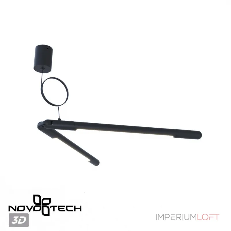 База накладная для ввода питания с гибким угловым соединителем и проводом-подвесом Novotech Konst 6643/6CL от ImperiumLoft