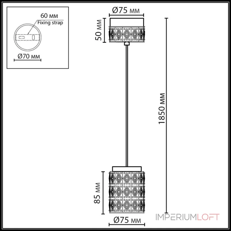 Подвесной светильник Odeon light L-vision 5453/5LA от ImperiumLoft