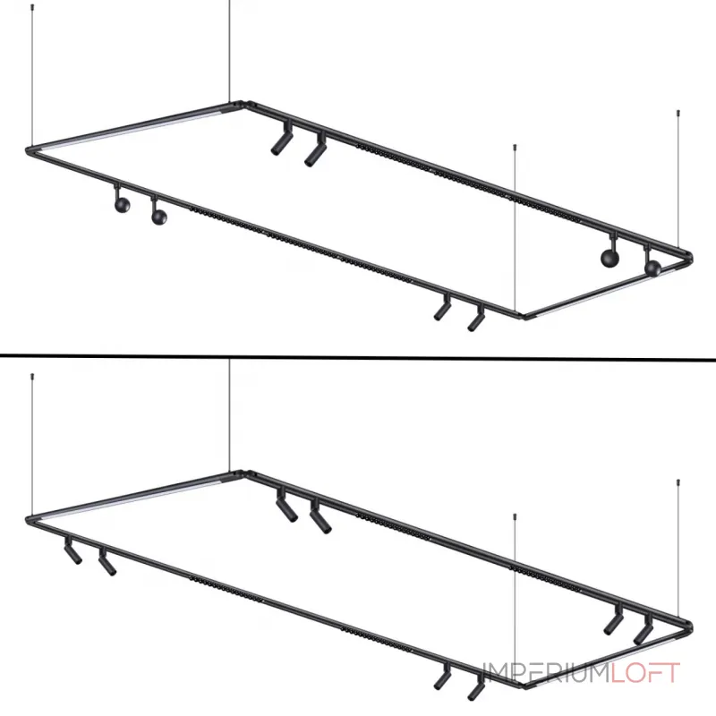База накладная для ввода питания с гибким угловым соединителем и проводом-подвесом Novotech Konst 6643/6CL от ImperiumLoft