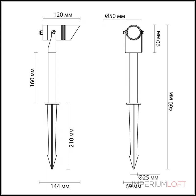 Уличный светильник Odeon Light Nature 7693/60L от ImperiumLoft