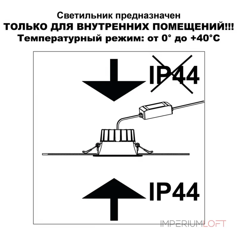 Встраиваемый светодиодный светильник с переключателем цветовой температуры Novotech Wir 359559 от ImperiumLoft