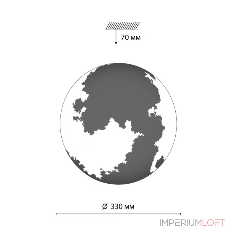 Настенно-потолочный светильник Sonex ЛУНА 3084/CL