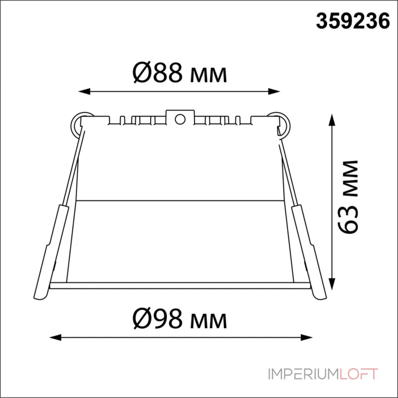 Светильник встраиваемый светодиодный Novotech SPOT NT23 282 359236 IP20 LED 12W 220V 840Лм 3000К TRAN Белый от ImperiumLoft