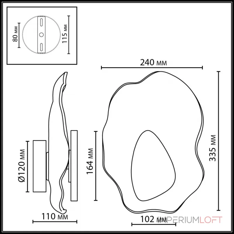 Настенный светильник Odeon light L-vision 5460/12WL от ImperiumLoft Настенный светильник Odeon light L-vision 5460/12WL от ImperiumLoft