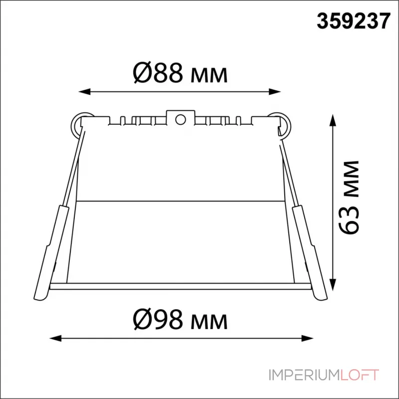 Светильник встраиваемый светодиодный Novotech SPOT NT23 282 359237 IP20 LED 12W 220V 840Лм 3000К TRAN Чёрный от ImperiumLoft
