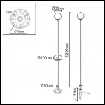 Ландшафтный светильник Odeon light Nature 7120/3GLC от ImperiumLoft