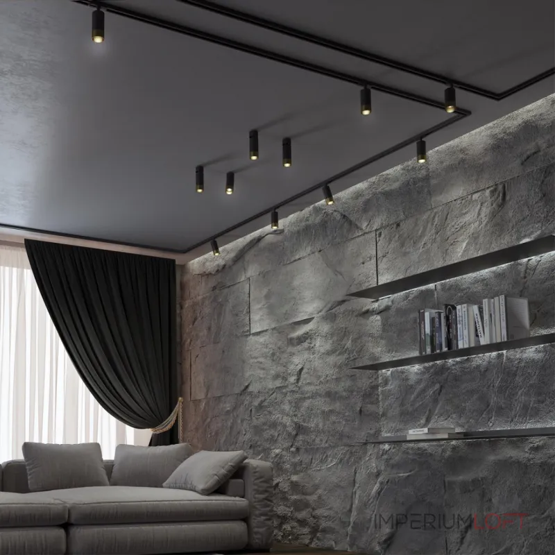 Светильник трековый однофазный двухжильный IP20 GU10 9W 220V SLIM 370863 PORT NT22 092 Черный Золотой от ImperiumLoft Светильник трековый однофазный двухжильный IP20 GU10 9W 220V SLIM 370863 PORT NT22 092 Черный Золотой от ImperiumLoft