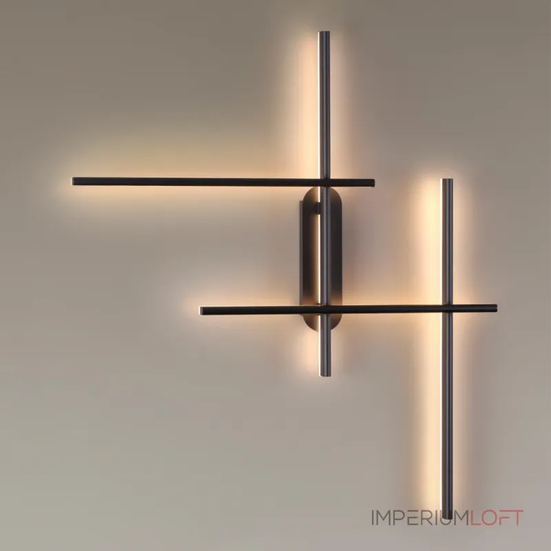 Настенный светильник Odeon Light L-VISION ODL20 197 3890/36WLP LED 3000K/4000K (перекл. ч/з тумблер) 36W 220V RUDY Чёрный от ImperiumLoft