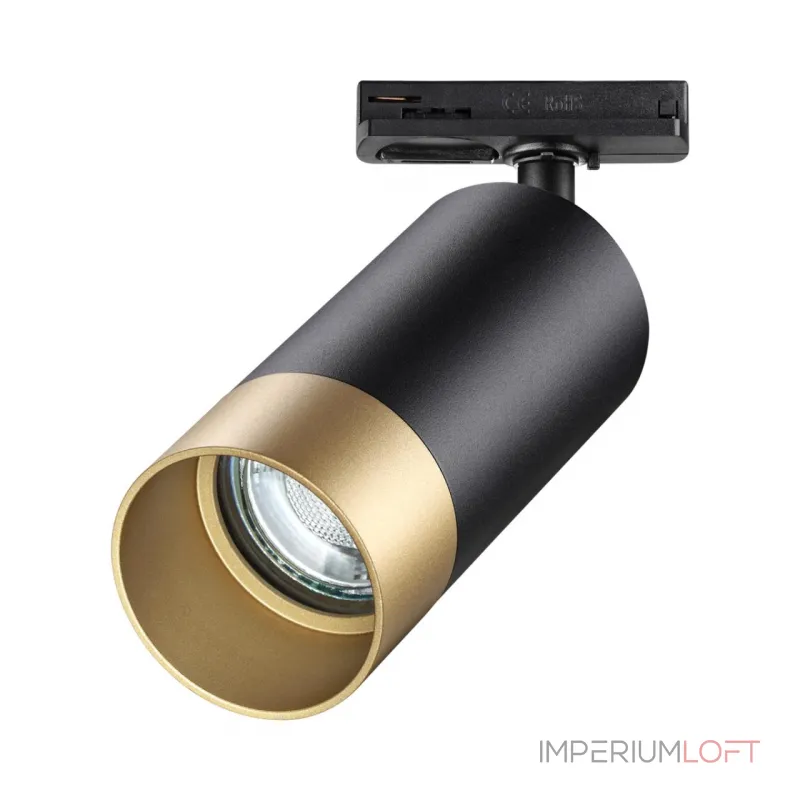 Светильник трековый однофазный двухжильный IP20 GU10 9W 220V SLIM 370863 PORT NT22 092 Черный Золотой от ImperiumLoft Светильник трековый однофазный двухжильный IP20 GU10 9W 220V SLIM 370863 PORT NT22 092 Черный Золотой от ImperiumLoft