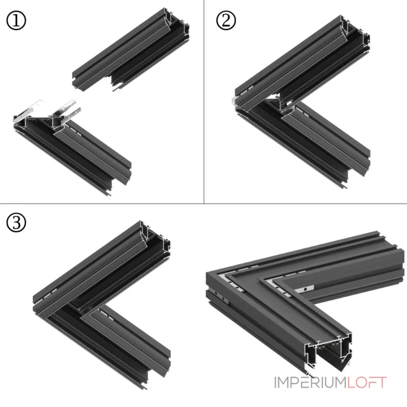 Шинопровод для натяжного потолка 2м в комплекте соединительная планка 4шт Novotech Vector 135304 от ImperiumLoft