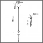Уличный светильник Odeon Light Nature 7121/2GLB от ImperiumLoft