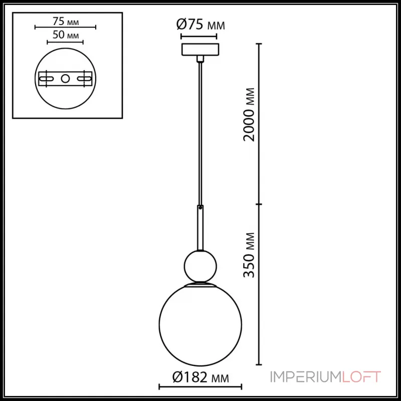 Подвесной светильник Odeon light Midcent 6625/1A