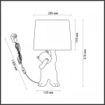 Настольная лампа Lumion MODERNI LN23 123 5662/1T E14 40W 220V BEAR Чёрный от ImperiumLoft
