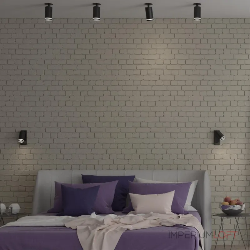 Светильник накладной настенный IP20 GU10 9W 220V ULAR 370893 OVER NT22 250 Черный от ImperiumLoft